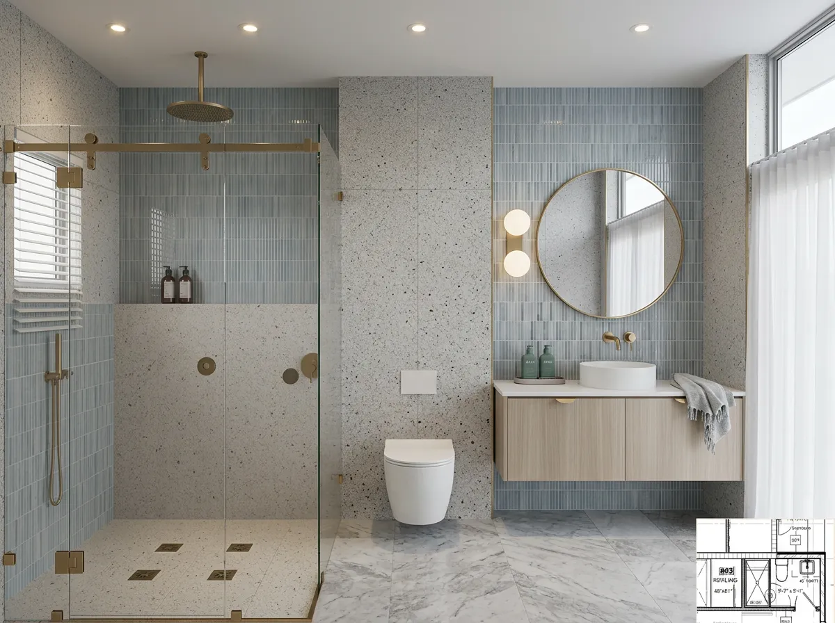 AI edited interior design photo concept