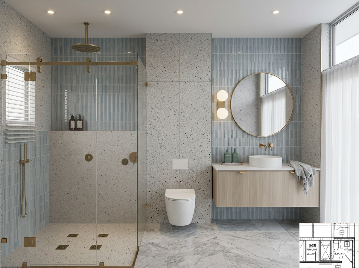 AI edited interior design photo concept